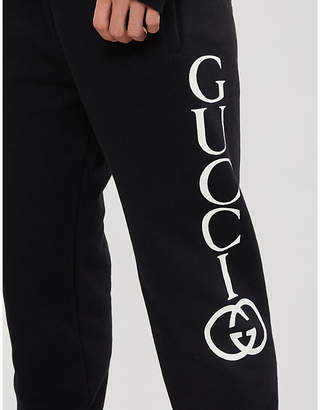 Gucci Logo-print tapered cotton-jersey jogging bottoms