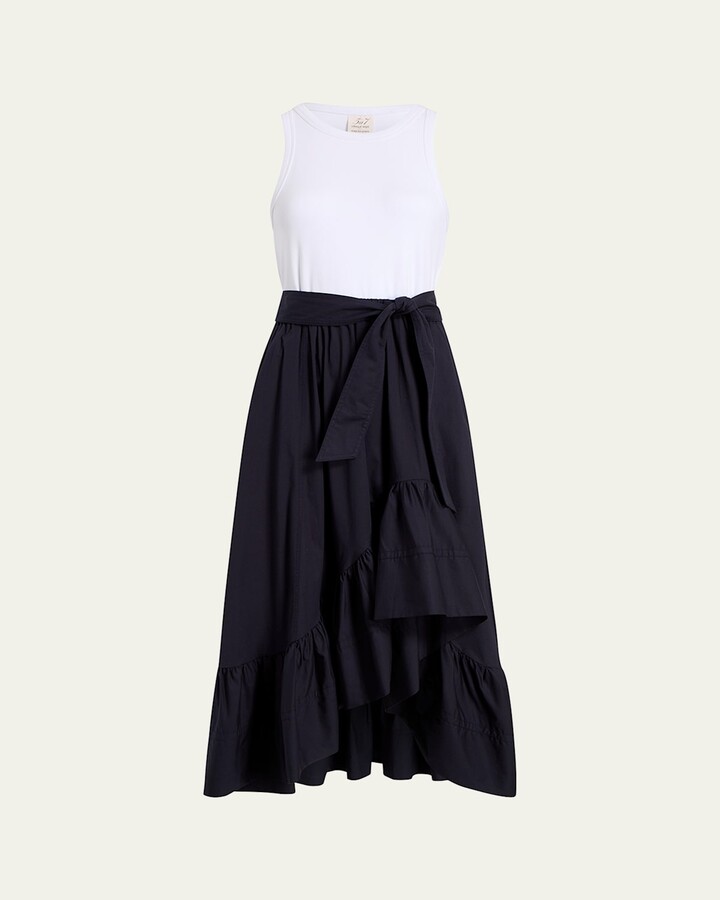 Cinq à Sept Zayla Two-Tone Midi Dress