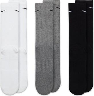 Nike Assorted 3-Pack Everyday Plus Cushion Crew Training Socks