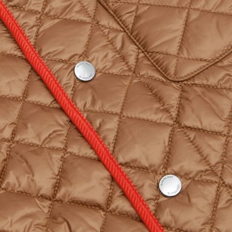 Burberry Childrens Icon Stripe Trim Lightweight Diamond Quilted Jacket