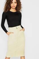 Thumbnail for your product : boohoo Tie Waist Cord Pencil Skirt
