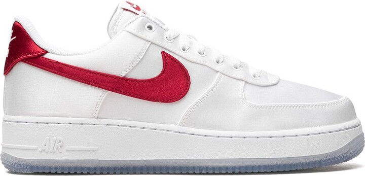 Nike Air Force 1 Low '07 "Satin White/Varsity Red" sneakers - ShopStyle