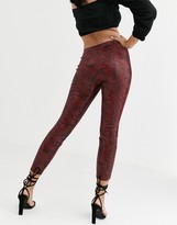 Thumbnail for your product : Blank NYC snake print patent skinny trouser