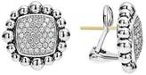 Thumbnail for your product : Lagos Sterling Silver Caviar Spark Diamond Square Earrings