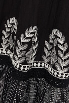 Thumbnail for your product : Velvet by Graham & Spencer Arabella embroidered gathered crepon mini dress