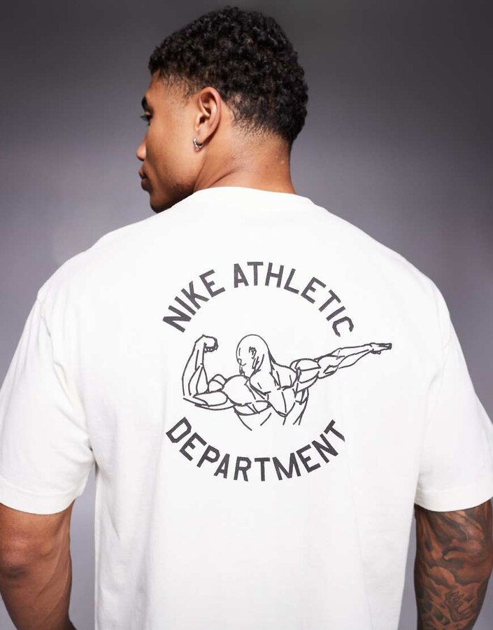 Nike Training Gym Culture backprint t-shirt in off white