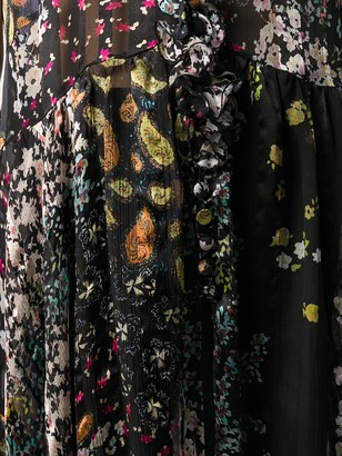 Etro Sheer Floral Print Dress