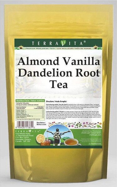TerraVita Almond Vanilla Dandelion Root Tea (50 tea bags, ZIN: 546378, 3-Pack)