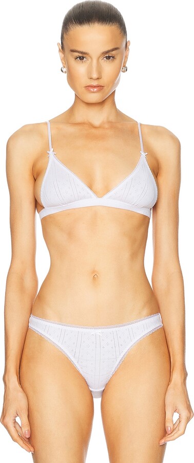 Cou Cou Intimates The Triangle Bralette in White