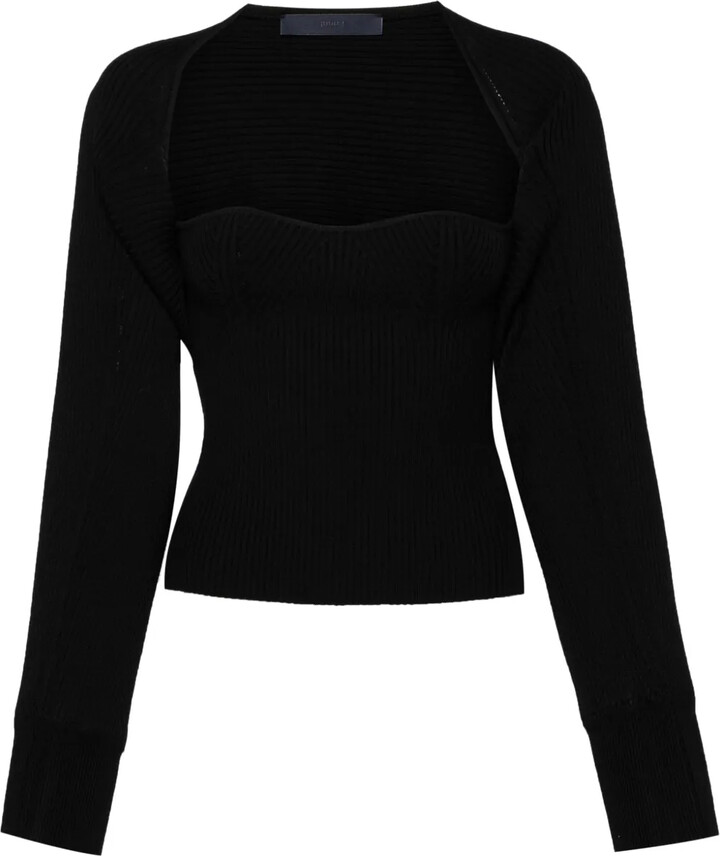 Juun.J Golji tube top bolero