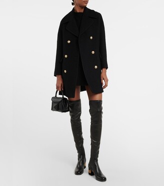 RED Valentino Double-breasted wool-blend coat