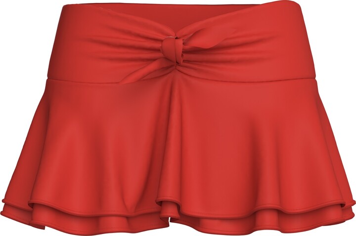 Blackbough Swim Serina Ruffled Skort / Red Hot Gloss