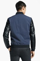 Thumbnail for your product : Theory 'Volter Torrin' Leather Sleeve Bomber Jacket