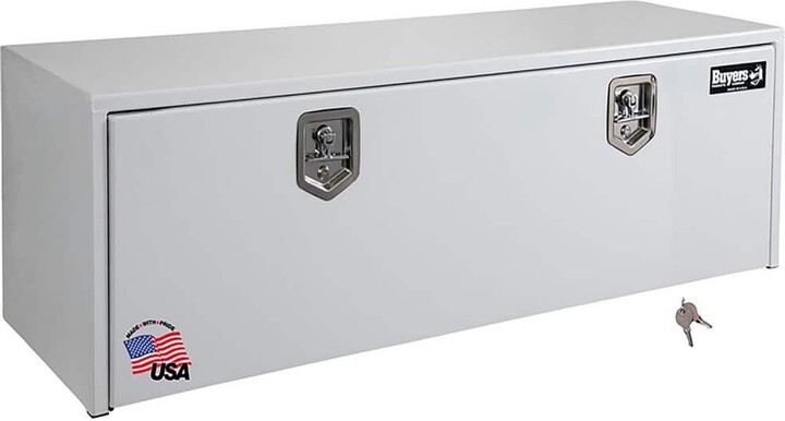 Buyers Products 18 in. x 18 in. x 60 in. White Steel Underbody Truck Tool Box