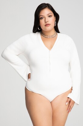 Good American Dress Up And Down Bodysuit | Ivory001