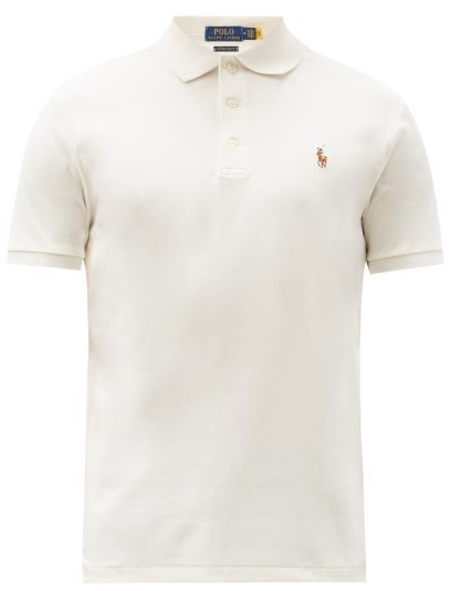 Polo Ralph Lauren Custom Slim-fit Cotton-interlock Polo Shirt - Cream -  ShopStyle