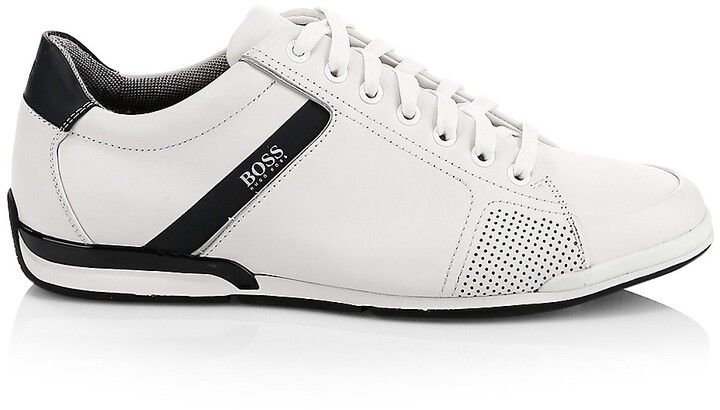 HUGO BOSS Saturn Leather Low-Top Sneakers - ShopStyle