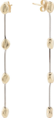 TJMAXX Silver And 14Kt Gold Plated Nugget Drop Earrings For Women