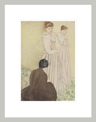 Red Barrel Studio The Fitting by Mary Cassatt -Framed Giclee Print