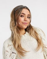 Thumbnail for your product : Topshop embellished multi row headband with diamante and star detail