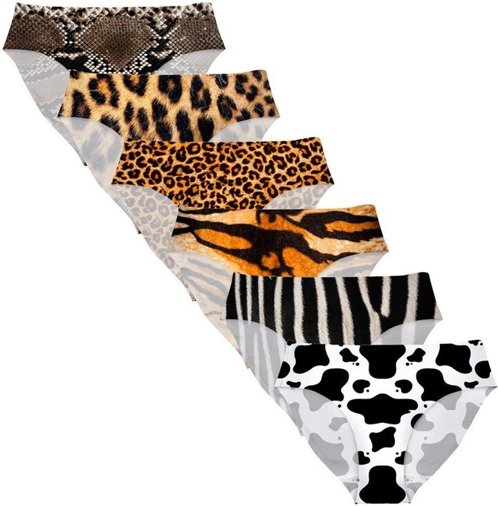HUGS IDEA Cute Animal Print Panties Seamless Underwear for Women - Multi - M - ShopStyle Knickers