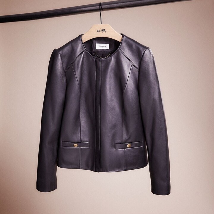 Coach Restored Tailored Leather Jacket ShopStyle
