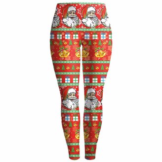 Paixpays New Ladies Womens Santa Snowman Christmas Skinny Trouser Xmas Leggings Pants