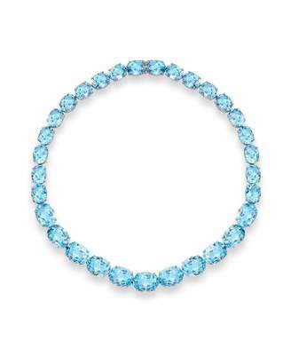 Kiki McDonough Special Addition Collection Blue Topaz Necklace in 18K White Gold