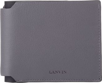Lanvin Grained Leather Billfold-Grey
