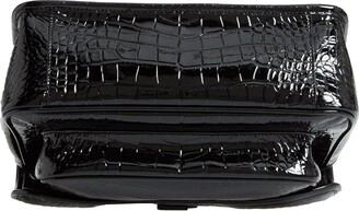 Saint Laurent Medium Niki Croc Embossed Lambskin Leather Shoulder Bag
