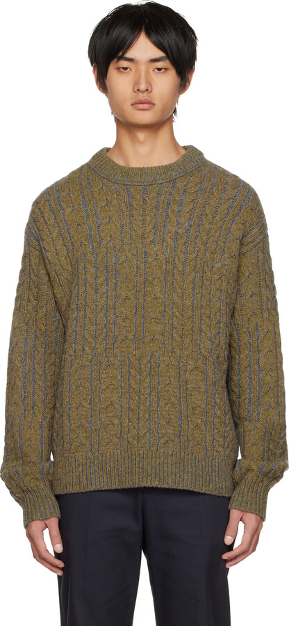 Acne Studios V-neck cable-knit sweater - ShopStyle
