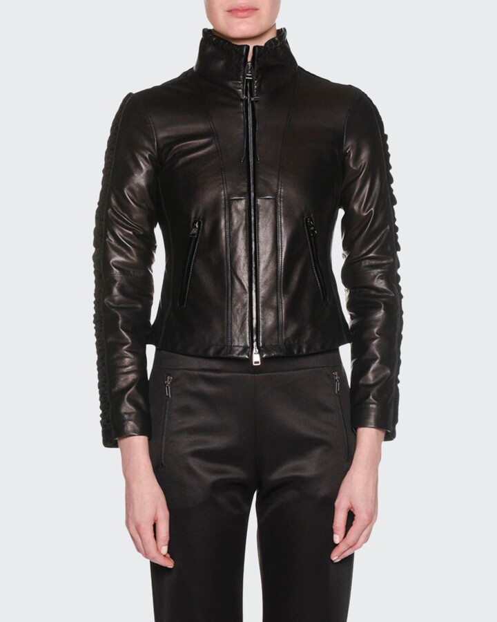 Women's Armani Leather Jacket | ShopStyle