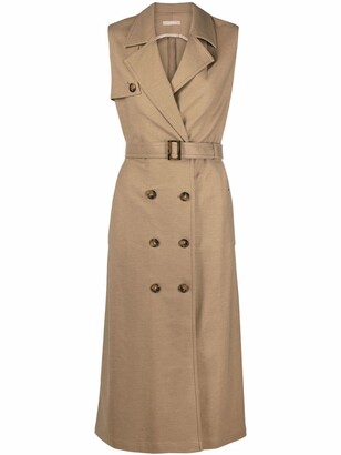 beige trench dress