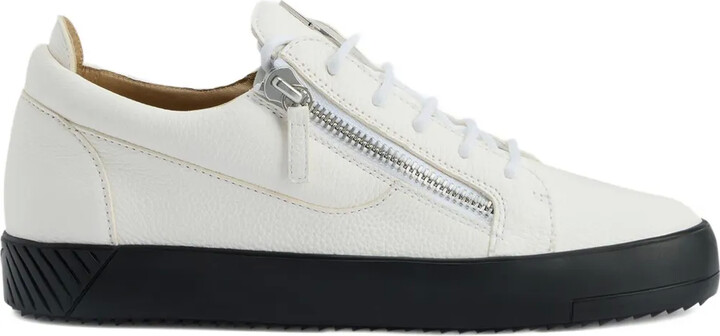 Giuseppe Zanotti Zip-Detail Leather Low-Top Sneakers