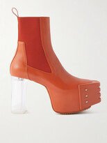 Thumbnail for your product : Rick Owens Grill Kiss Leather Platform Boots