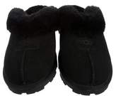 Thumbnail for your product : UGG Fur-Trimmed Suede Mules