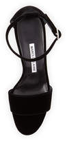 Thumbnail for your product : Manolo Blahnik Tres Velvet Ankle-Wrap Sandal