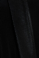 Thumbnail for your product : MSGM Tie-neck Coated Plissé-jersey Blouse