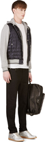 Thumbnail for your product : Moncler Heather Grey Layer-Look Hooded Sweater