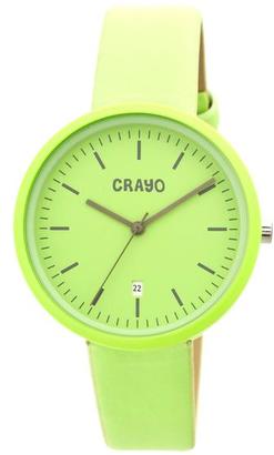 Crayo Easy Collection CRACR2406 Unisex Watch with Leather Strap
