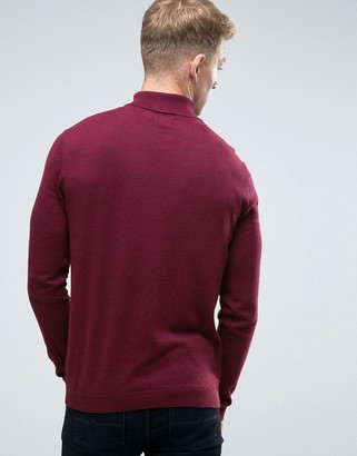 ASOS 2 Pack Cotton Roll Neck Sweater In Burgundy/Black SAVE