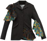 Thumbnail for your product : Matty Bovan - Liberty-print Poplin And Flannel Jacket - Dark Grey