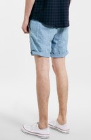 Thumbnail for your product : Topman Skinny Fit Dot Print Chambray Shorts