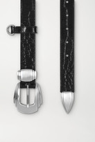 Thumbnail for your product : Kate Cate Croc-effect Leather Belt - Black