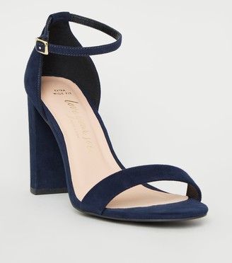 Navy Block Heeled Shoes | Shop the world’s largest collection of ...