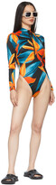 Thumbnail for your product : Louisa Ballou Black & Orange Springsuit One-Piece Swimsuit