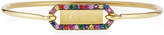 Thumbnail for your product : Jemma Wynne Jemma Wynne Personalized Rectangle Bangle with Multicolor Stones in 18K Gold