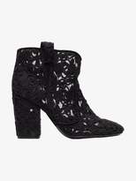Laurence Dacade Black Pete 95 Crochet ankle boots