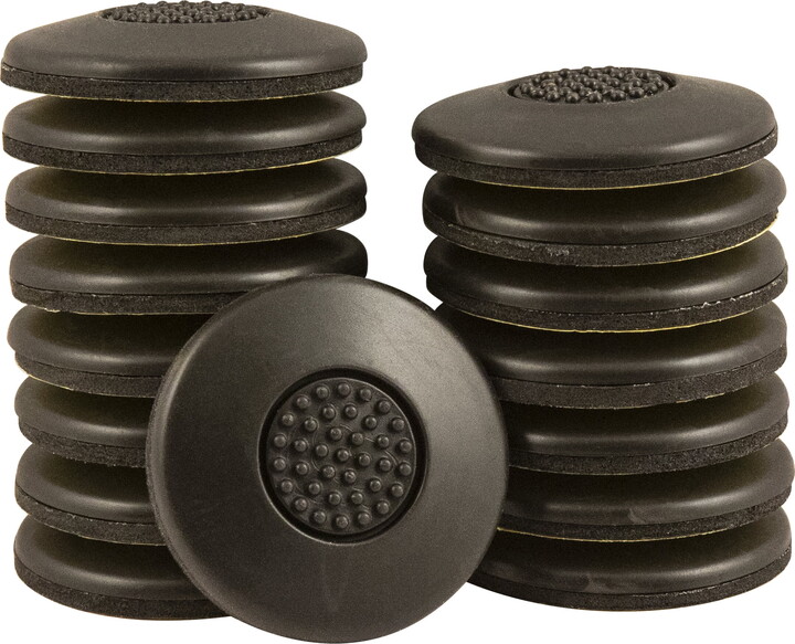 softtouch 1 1/2" Round Self-Stick Gripper Pads, Brown (16 Pack)