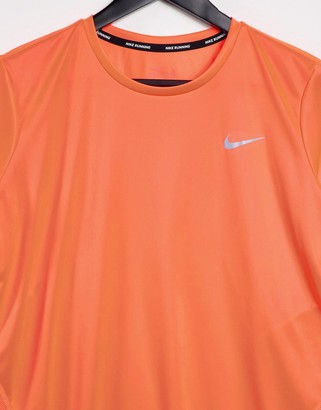 Nike Running Miler T-shirt In peach - ShopStyle